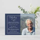 Feier des Lebens: Fotovorlage feiern Einladung (Stehend Vorderseite)