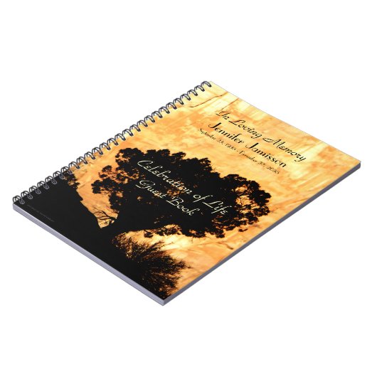 Feier des Lebens Gast Buch Der Weinbaum im Canyon (Linke Seite)