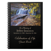 Feier des Lebens Gästebuch, Herbstwasserfall Notizblock (Vorderseite)