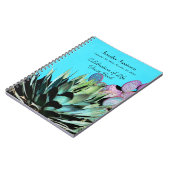 Feier des Lebens Gästebuches, Agave und Cactus Notizblock (Linke Seite)