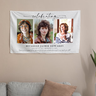Feier des Lebens Gedenk Funeral Foto Banner