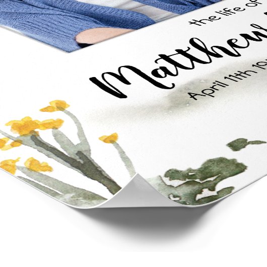 Feier des Lebens Gedenkfeierliche Beerdigung Foto Poster (Ecke)