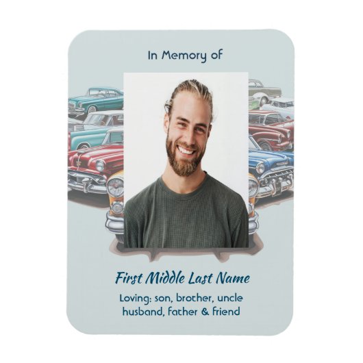 Feier des Lebens Gedenkklassiker Oldtimer Magnet (Vertikal)