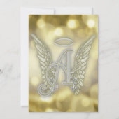 Feier des Lebens - Gold Bokeh Einladung (Rückseite)