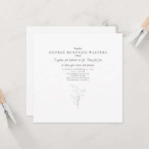 Feier des Lebens handgezeichnet Foliage Einladung