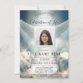 Feier des Lebens - Himmlische Treppe Einladung (Vorderseite)