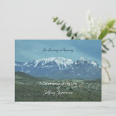 Feier des Lebens, in liebender Erinnerung, Berge Einladung (Stehend Vorderseite)