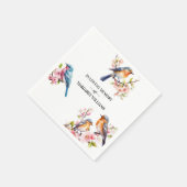 Feier des Lebens Kleine Vögel Floral Serviette (Ecke)