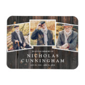 Feier des Lebens Land Rustikales dunkles Holz Foto Magnet (Horizontal)