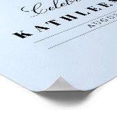 Feier des Lebens mit Foto Beerdigung Zeremonie Po Poster (Ecke)