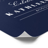 Feier des Lebens mit Foto Beerdigung Zeremonie Po Poster (Ecke)