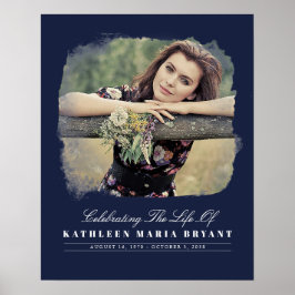 Feier des Lebens mit Foto Beerdigung Zeremonie Po Poster