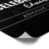 Feier des Lebens mit Foto Beerdigung Zeremonie Poster (Ecke)