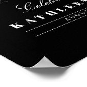 Feier des Lebens mit Foto Beerdigung Zeremonie Poster (Ecke)