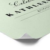 Feier des Lebens mit Foto Beerdigung Zeremonie Poster (Ecke)