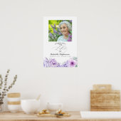 Feier des Lebens mit Foto Beerdigung Zeremonie Poster (Küche)