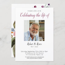 Feier des Lebens mit Foto Burgund Blume