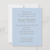 Feier des Lebens mit inspirierendem Zitat 8 Einladung (Rückseite)