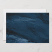 Feier des Lebens Moderne Beerdigung Blauer Marmor Einladung (Rückseite)