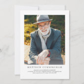 Feier des Lebens Moderne einfache Elegante Einladung (Vorderseite)