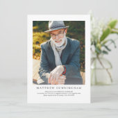 Feier des Lebens Moderne einfache Elegante Einladung (Stehend Vorderseite)