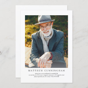 Feier des Lebens Moderne einfache Elegante Einladung