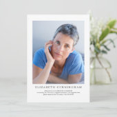 Feier des Lebens Moderne einfache Elegante Einladung (Stehend Vorderseite)