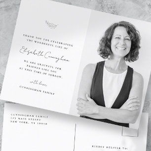 Feier des Lebens Moderne einfache minimalistische  Postkarte