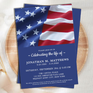 Feier des Lebens Moderne patriotische amerikanisch Einladung