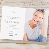 Feier des Lebens Modernes Minimalistisches Foto Dankeskarte