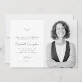 Feier des Lebens Modernes Minimalistisches Foto Einladung (Vorderseite)