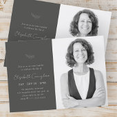 Feier des Lebens Modernes Minimalistisches Foto Einladung