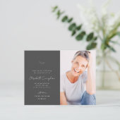 Feier des Lebens Modernes Minimalistisches Foto Postkarte (Stehend Vorderseite)