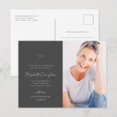 Feier des Lebens Modernes Minimalistisches Foto Postkarte (Vorne/Hinten)