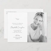 Feier des Lebens Modernes Minimalistisches Foto Postkarte (Vorne/Hinten)