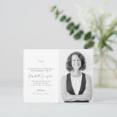 Feier des Lebens Modernes Minimalistisches Foto Postkarte (Stehend Vorderseite)