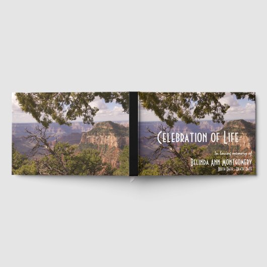 Feier des Lebens Nord Rim Grand Canyon Custom Gästebuch (Voll)