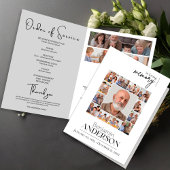 Feier des Lebens, Obituary, Beerdigung von Fotosam Programm