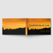 Feier des Lebens Prairie-Hügel Sonnenuntergang Ged Gästebuch (Voll)