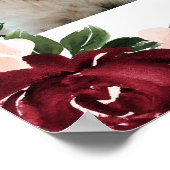 Feier-des-Lebens-Rosa-Blumen-Foto-Willkommensschil Poster (Ecke)