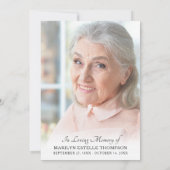 Feier des Lebens Rosa Foto Einladung (Rückseite)