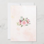 Feier des Lebens Rosa Pinker Eukalyptus Beerdigung Einladung (Rückseite)