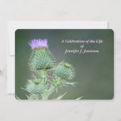 Feier des Lebens Rosa Wildblumen Siegel Einladung (Vorderseite)