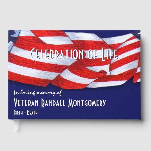 Feier des Lebens Rot-Blau-Jagd Gästebuch (Vorderseite)