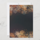 Feier des Lebens Schwarz und Gold Einladung (Rückseite)