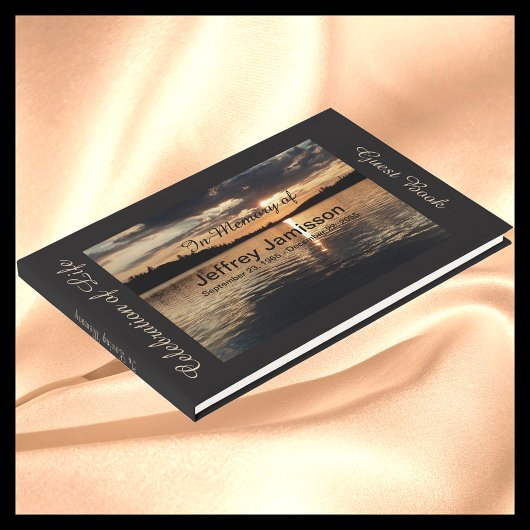 Feier des Lebens, Sonnenuntergang am See, Name, Gästebuch