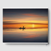 Feier des Lebens Sonnenuntergang Wassersee Fischer Gästebuch (Rückseite)