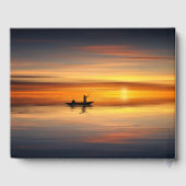 Feier des Lebens Sonnenuntergang Wassersee Fischer Gästebuch (Rückseite)