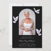 Feier des Lebens stilvolles und elegantes Foto Einladung (Vorderseite)