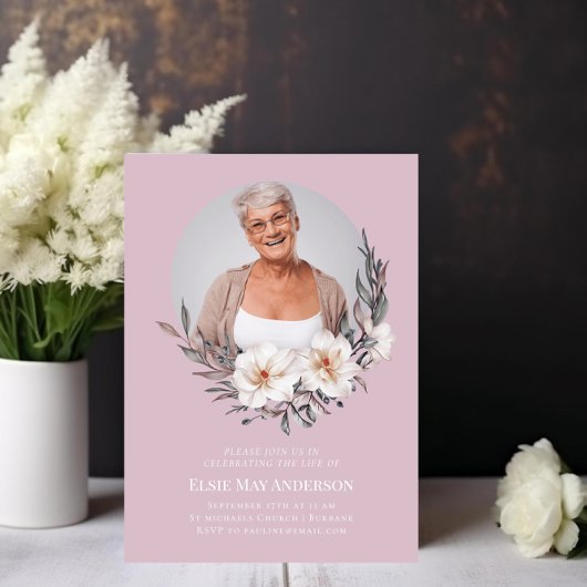 Feier des Lebens stilvolles und elegantes Foto Einladung